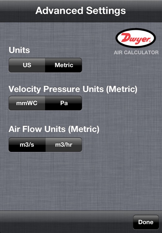 Dwyer Air Velocity and Flow Calculator screenshot-3