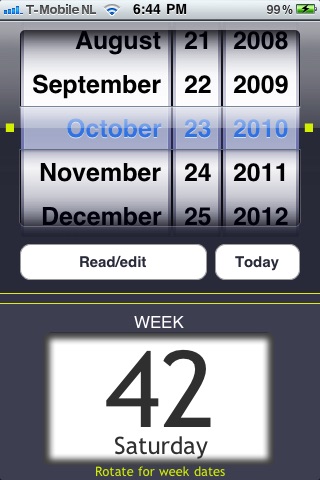 Week App - For finding week numbers from 1900 till 2050, all in one app! screenshot 3