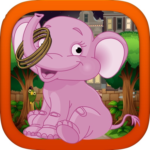 City Zoo Funny Pink Elephant Circle Ring Throw Contest PRO Icon