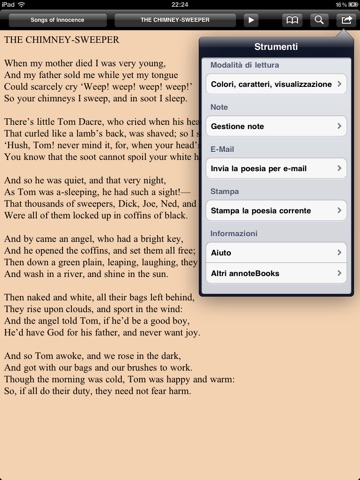 Blake: Complete poems for iPad screenshot 3
