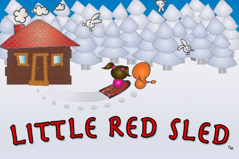 Little Red Sled - 3D Racing screenshot 2