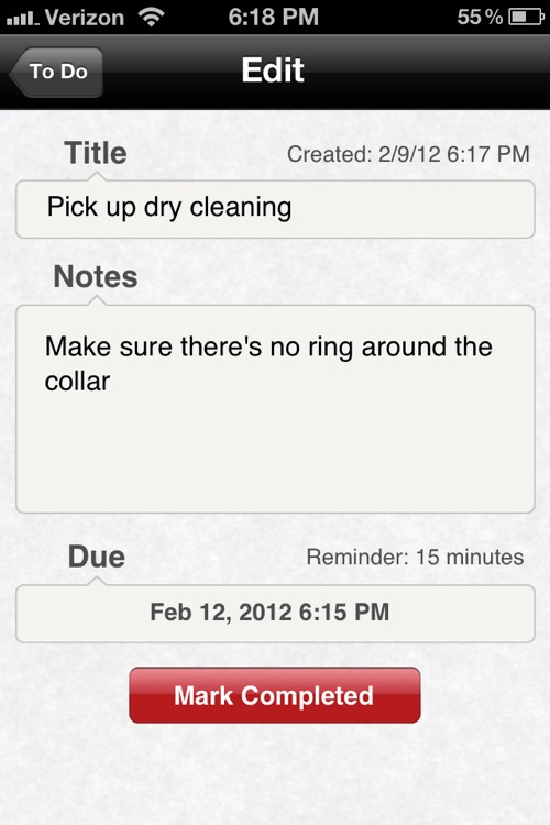 Minimalist To Do List