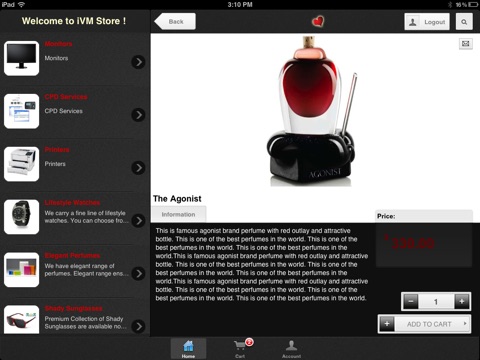 iVM-iPad for VirtueMart screenshot 2