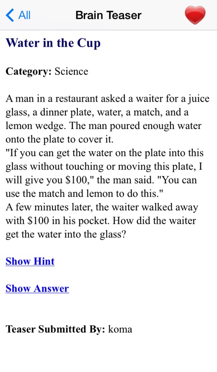 Braingle HD - Brain Teasers & Riddles screenshot-3