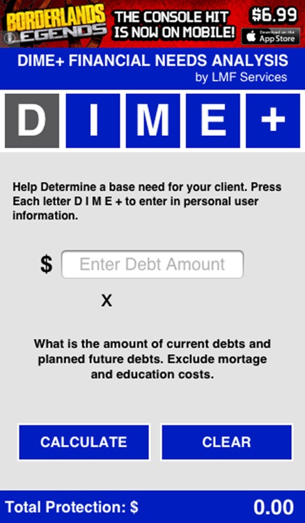 Financial Needs Calculator