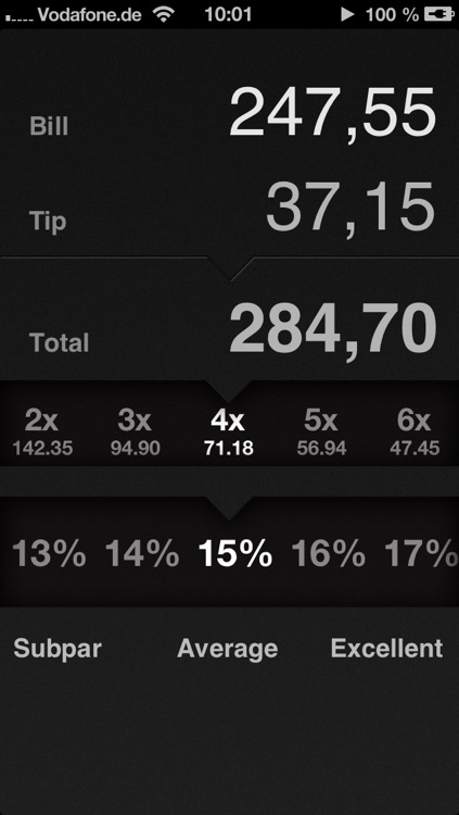 Tip calculator 'Tipping made easy'