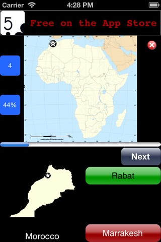 GeoAfricaCities - Identify the capital cities of Africa screenshot 4