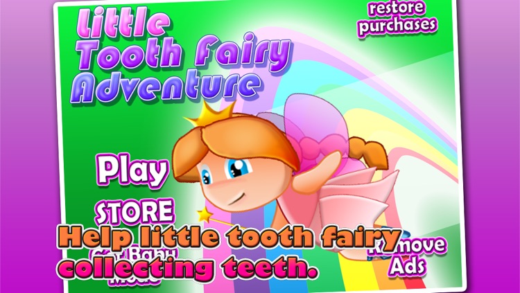 Little Tooth Fairy Girly Fun Dash :Free Fly in Faries magic rainbow land