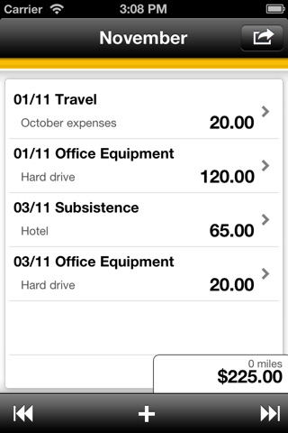 iExpenses Lite - business travel expenses screenshot 2