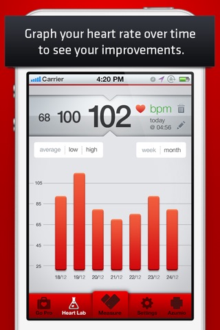 Cardio Buddy - Touchless Camera Heart Rate Monitor by Azumio screenshot 3