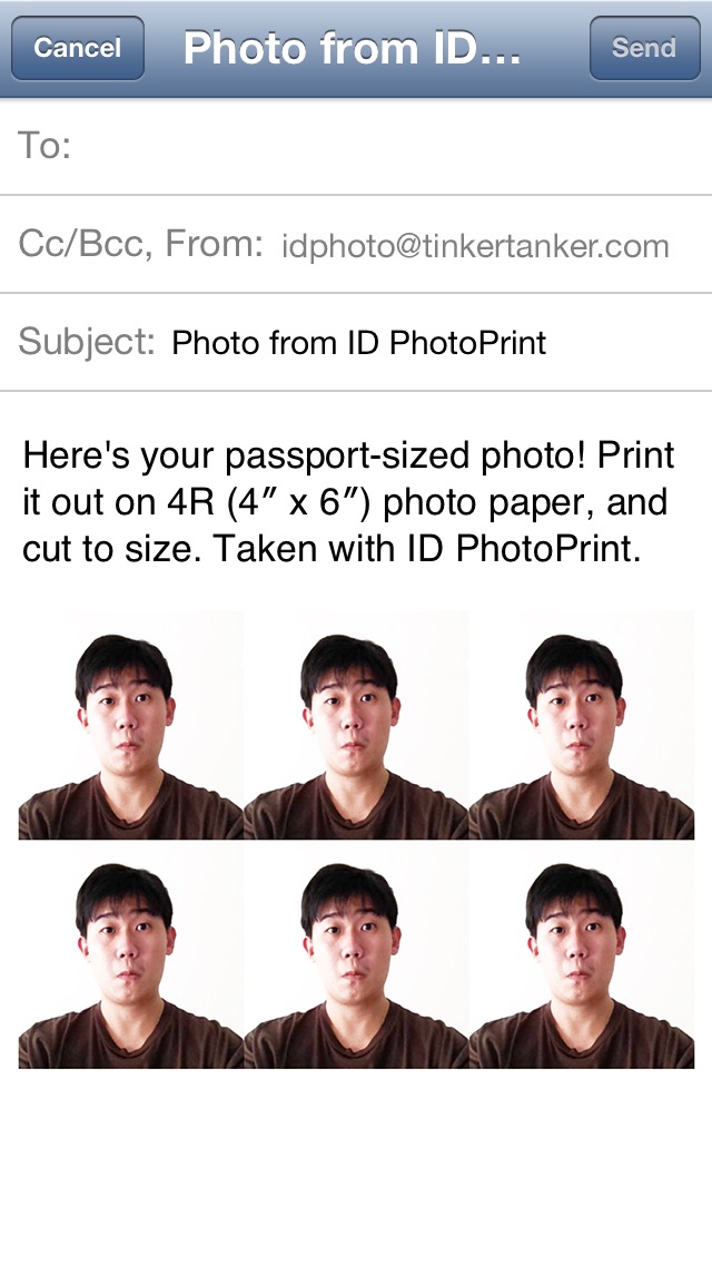 how to print a passport size photo from iphone
