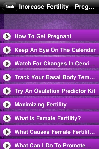 Increase Fertility - Pregnancy Guide screenshot 2