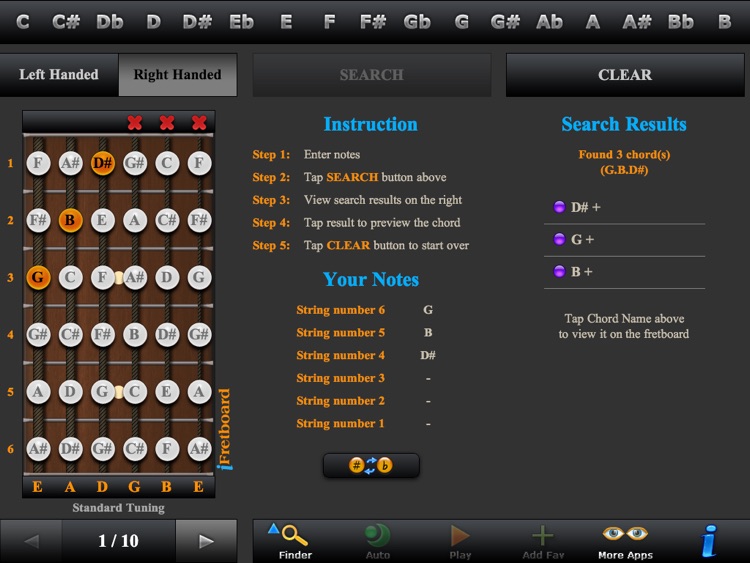 Guitar Scales, Arpeggios & Chord Finder