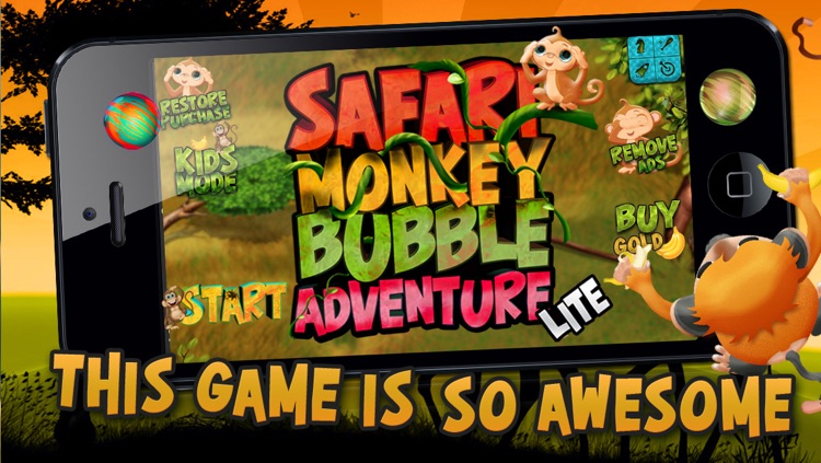 Safari Monkey Bubble Adventure LITE - FREE Kids Game !