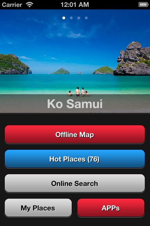 Ko Samui Travel Map (Thailand)