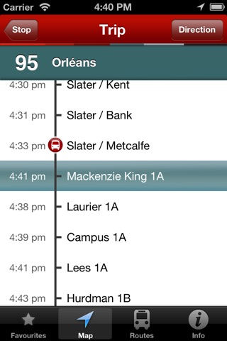 OC Transpo screenshot 3