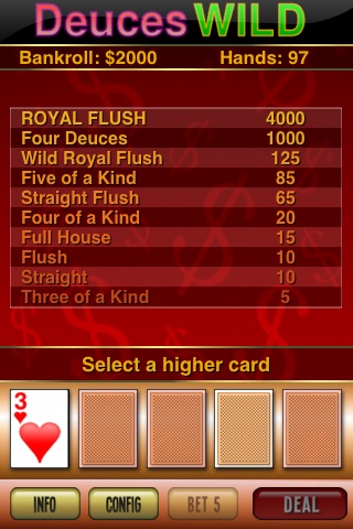 Video Poker - Deuces Wild screenshot 3