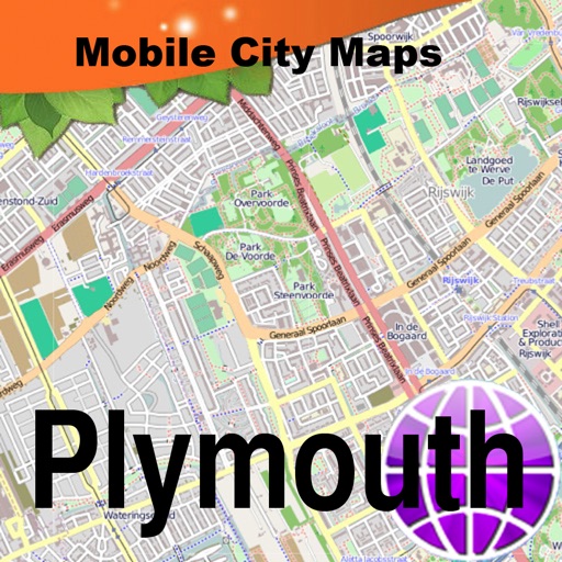 Plymouth UK Street Map.