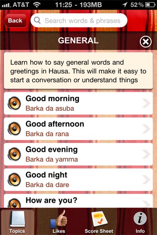 Basic Hausa screenshot 2