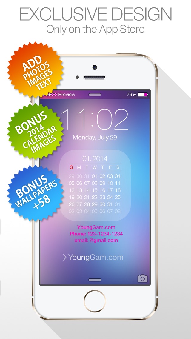 Status Themes Pro ( for iOS7 & Lock screen, iPhone ) New Wallpapers : by YoungGam.com Screenshot 4