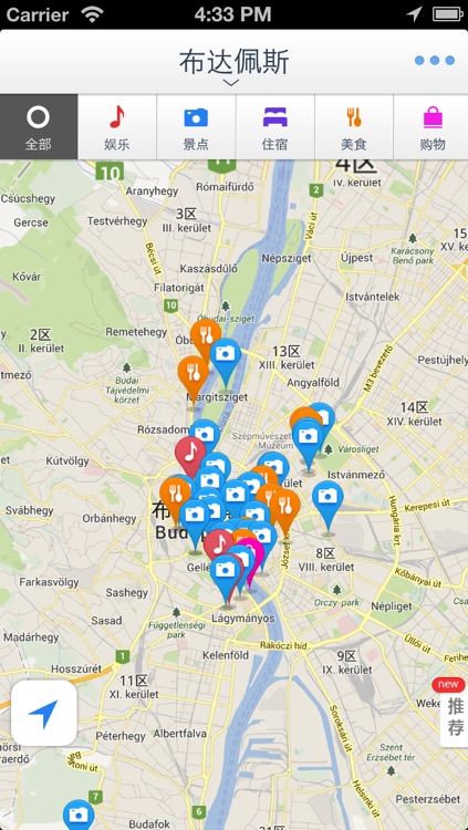 Budapest Offline Map(offline map, subway map, GPS, tourist attractions information)