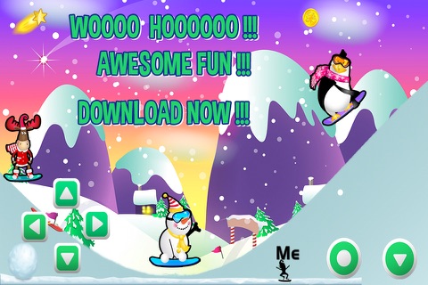 Ace Snow Surfers - Snowman vs Racing Penguins vs Elves in a Free Holiday Race Game screenshot 2