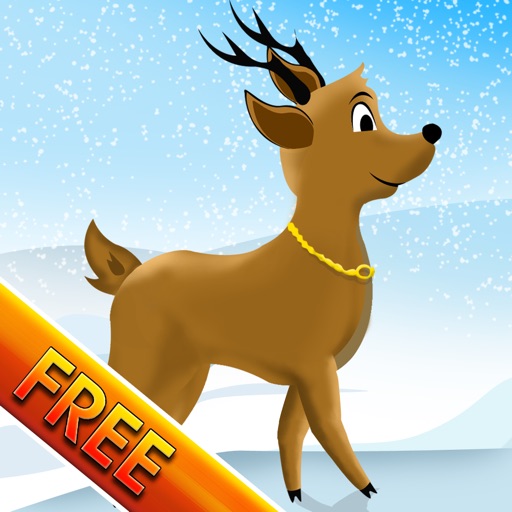 Reindeer Race and Jump agility obstacle course : Training for Christmas Day - Free Icon