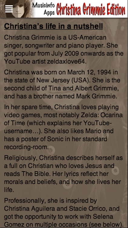 Musicinfo Apps - Christina Grimmie Edition+ screenshot-3