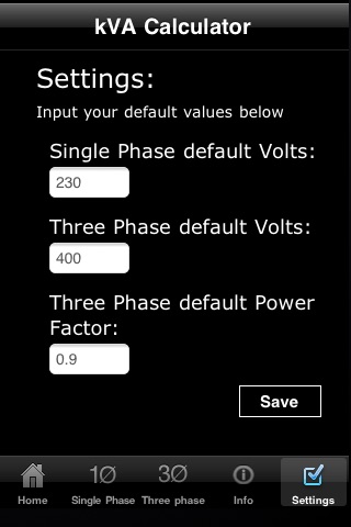 kVA Calculator screenshot 4