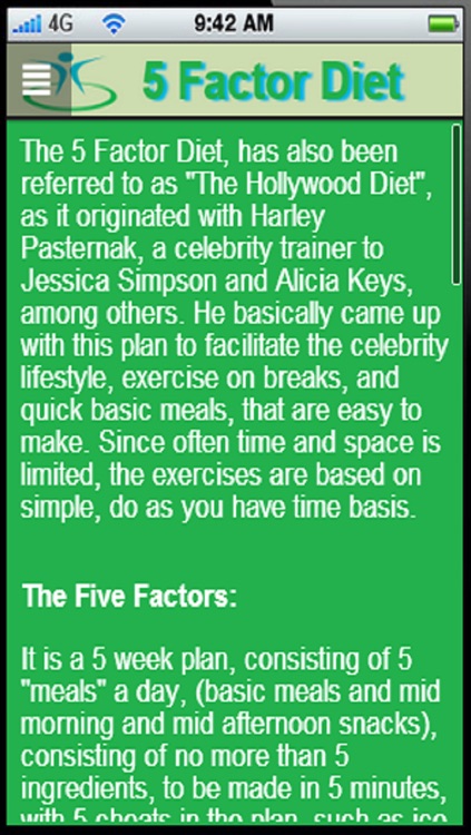 The 5 Factor Diet:Also know as the Hollywood Diet+ screenshot-4