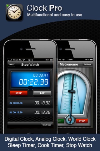 Clock Pro Free - Alarms, Clocks & Alarm Clock screenshot 3