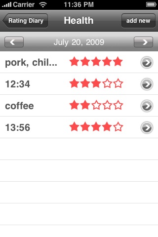 Rating Diary screenshot 2