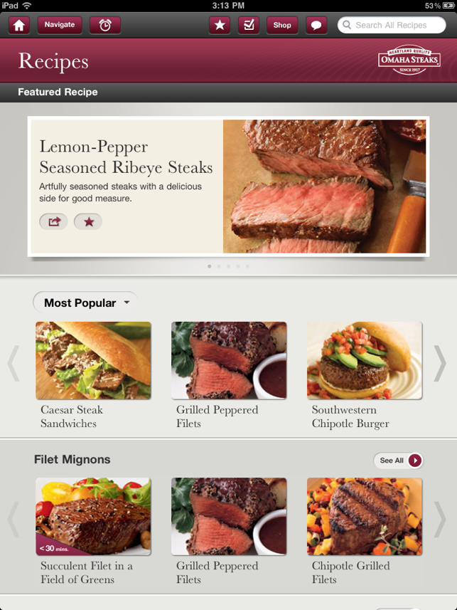 Omaha Steaks Steak Time HD on the App Store