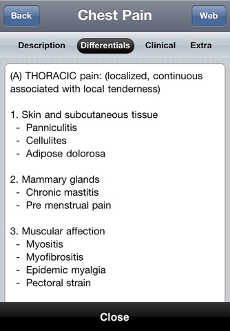 Symptomatology - Students' Pocket book of Symptoms & Signs screenshot 2