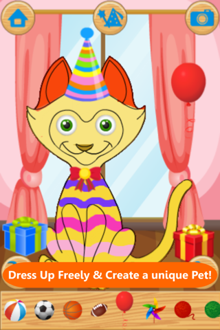 Paint & Dress up your pets - drawing, coloring and dress up game for kids FREE screenshot 2