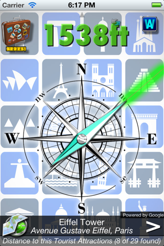 SIGHTSEEING Compass FREE screenshot 2