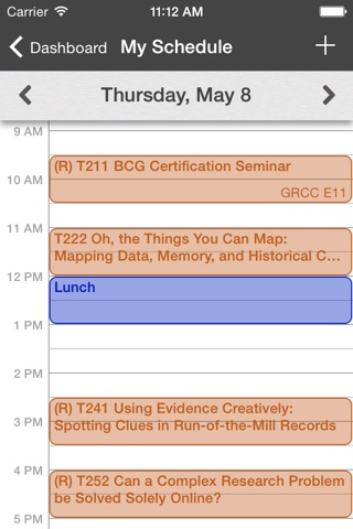 NGS 2014 Family History Conference screenshot 3