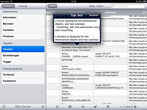 MySQL Database screenshot 4