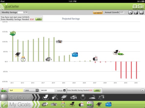 goalGetter - Financial goal planner screenshot 2