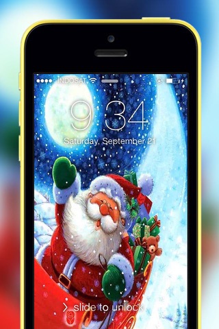 Santa Wall: HD Parallax Christmas Live Wallpapers for iOS7 - Free Retina Backgrounds Edition! screenshot 2