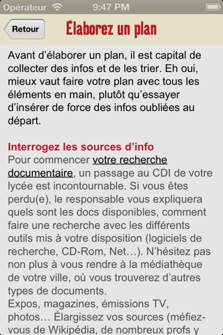 TPE Phosphore. Des conseils pour adopter les bonnes méthodes de travail afin de réussir vos Travaux Personnels Encadrés (TPE) en classe de 1re au lycée et décrocher des points supplémentaires au bac. screenshot 4