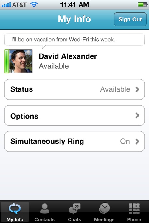 Microsoft Lync 2010 for iPhone screenshot-4