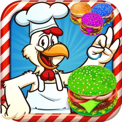 Baked Hamburgers - Build a tower top building game blocks Icon