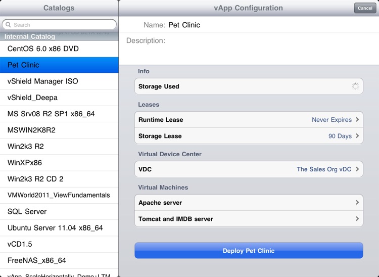 VMware vCloud Client for iPad screenshot-4
