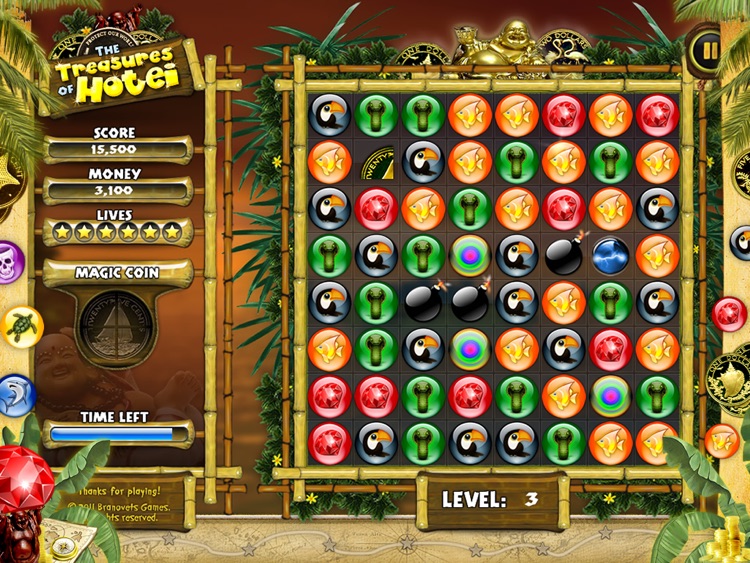 Treasures of Hotei for iPad - Free match 3 puzzle game