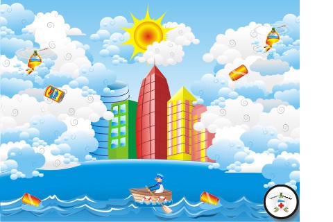 Lonesome Sailor - Help the marine catch all the food thrown off planes screenshot 2