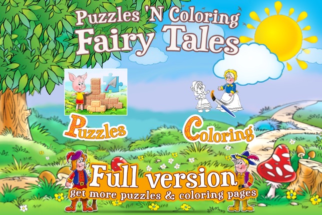 Puzzles 'N Coloring - Fairy Tales / LITE [tags:jigsaw puzzle(圖2)-速報App