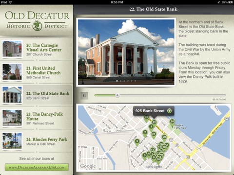 Old Decatur Historic Walking Tour for iPad - City of Decatur, AL screenshot 2