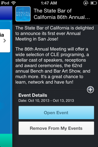 The State Bar of California Event App screenshot 3