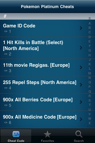 Pokemon Platinum Cheat Codes